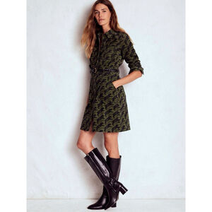 Boden Green Amanda Cord Short Dress size 12